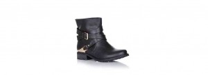 Black Metal Plate Buckle Biker Boots £29.99