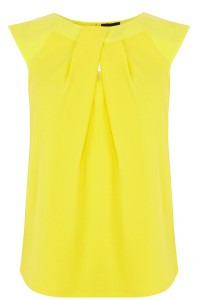 Jaquard notch neck top